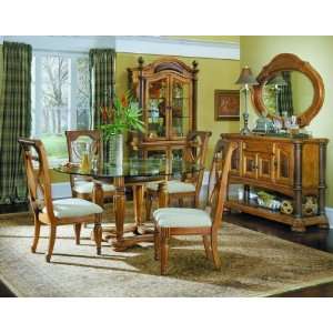   Sahara Collection Round Dining Table & 4 Chairs Set