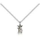 EE 925 Silver Fallen Angel Necklace Pendant Harley Jewelry