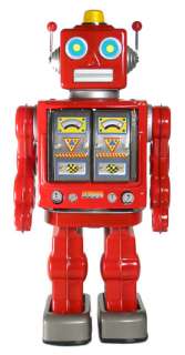 Metal House Japan Battery Op Tin RED Star Strider Robot  