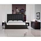   Sofa Belaire White Bonded Leather Tufted Platform Bed   CA King Size