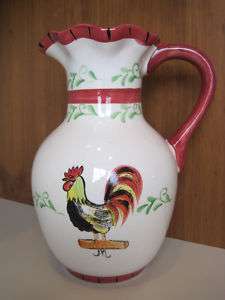 VINTAGE ROOSTER Chicken Pitcher by Tabletops Gallery  