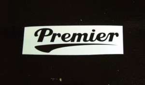 Premier Modern Script Logo Bass Drum Decal Black  