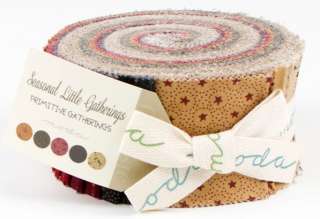 Primitive SEASONAL LITTLE GATHERINGS Jelly Roll 2.5 Fabric Quilting 