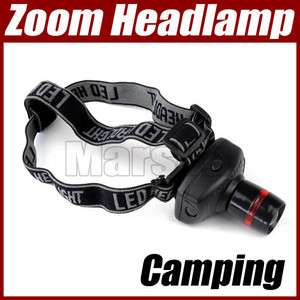 Camping Night Outdoor LED High Power Zoom Headlamp 3 modes setting 
