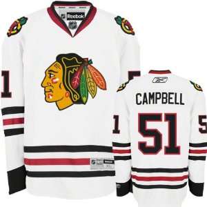 Brian Campbell Premier Jersey Chicago Blackhawks #51 White Premier 