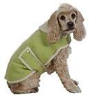 Fashion Shearling Faux Suede Dog Coat Jacket Green XS