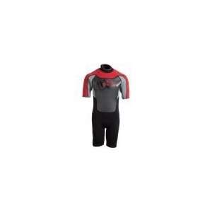  Full Throttle Shorty Wetsuit   Adult Small   Red/Gray 