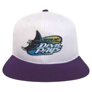  Tampa Bay Devil Rays Logo Retro Snapback Cap Hat White 