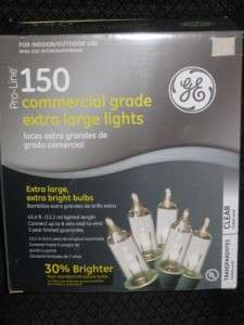 NEW GE Commercial Grade Clear Bulb Light Sets Bright XL  