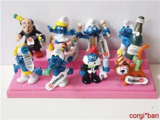 50th Anniversary Smurfs 8 pcs cute toy figure set lot  