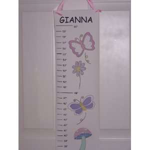  Personalized Gossamer Wings Canvas Growth Chart 
