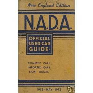  NADA Used Car Guide   England   May, 1972 