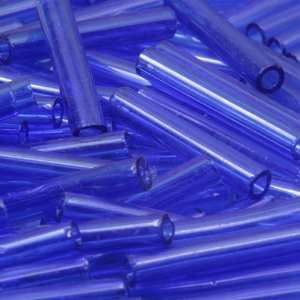  Toho 12mm Transparent Blue Bugle Glass Seed Beads