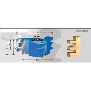   Stile & Rail Shaper Cutter   1 Profile Height; Cove & Bead Profile