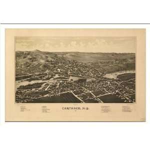 Historic Carthage, New York, c. 1888 (M) Panoramic Map Poster Print 