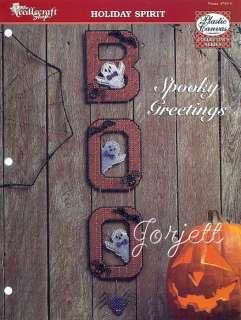 Spooky Greetings, boo ghosts spiders & bats pc patterns  