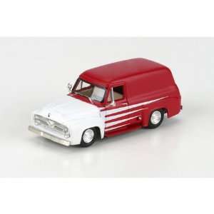  Athearn 26498 1955 Ford F 100 Panel Truck, Red/White Toys 