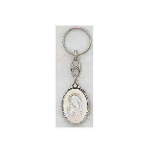  KEYRING WITH STERLING SILVER MADONNA & CHILD Everything 