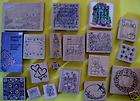 LOT OF RUBBER STAMPS / STAMPING & INK PADS, ALPHABET +  