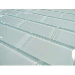    Arctic Ice 2 x 4 Crystal Glass Tile Brick Pattern