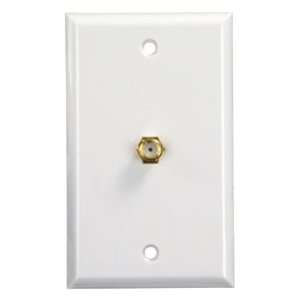  JR Products 47785 Polar White Interior Cable TV Plate 