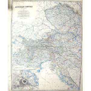  Johnston Antique Map C1860 Austrian Empire Vienna Dalmatia 