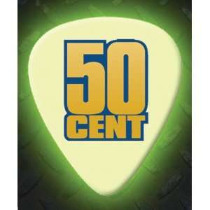  50 Cents 5 X Glow In The Dark Premium Guitar Picks 