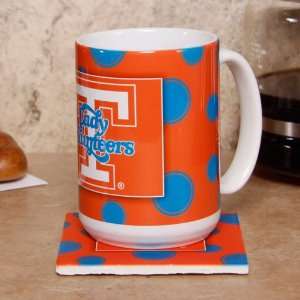 Tennessee Lady Vols Tennessee Orange 15oz Polka Dot Mug and Coaster 