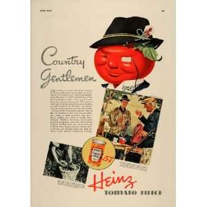  1937 Ad H. J. Heinz 57 Tomato Juice Hunters Drinking 