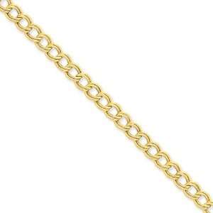  14k Yellow Gold 18 inch 7.50 mm Link Collar Necklace in 