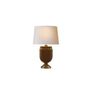   Brown Porcelain with Natural Paper Shade by Visual Comfort AH3071DB NP