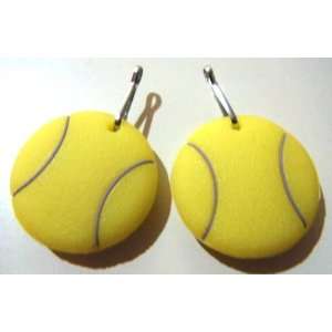  3D Rubber Tennis Ball Zipper Pull 2pcs (Brand New 