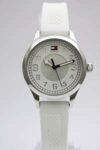 New Tommy Hilfiger White Rubber Band Women Watch 30mm 1781116  $75.00 