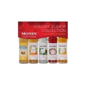 Monin 5 Pack Holiday Flavor Collection Sampler Set  