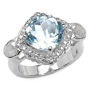  4.30 ct. t.w. Blue and White Topaz Ring in Sterling Silver 