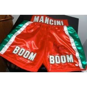  RAY BOOM BOOM MANCINI Autographed Boxing Trunks JSA 