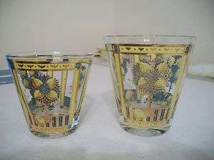 Georges Briard Lemon Tree Set of 8 Tumblers/Glasses  
