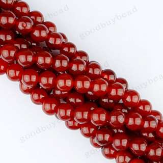 3MM FIRE RED AGATE CARNELIAN ROUND BALL LOOSE BEADS  