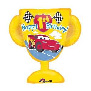  1st Birthday Cars the Movie Winning Cup 27 Mylar Balloon 