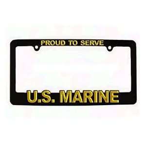  US Marine Proud to Serve Auto License Plate Frame USMC 