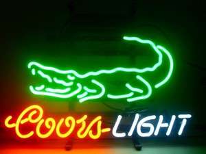 Coors Light Crocodile Logo Beer Bar Pub Neon Sign M45  