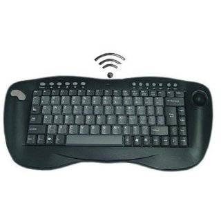  Adesso Wireless IR 88 Key Mini Black PS/2 Keyboard with 