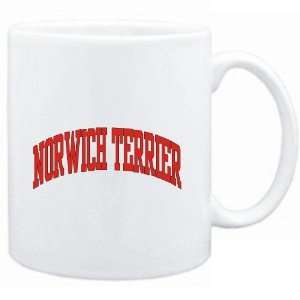 Mug White  Norwich Terrier ATHLETIC APPLIQUE / EMBROIDERY  Dogs 