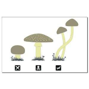   Mushrooms Funny Mini Poster Print by  Patio, Lawn & Garden