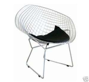 Bertoia Wire Mesh Diamond Chair Eames Era Modern  
