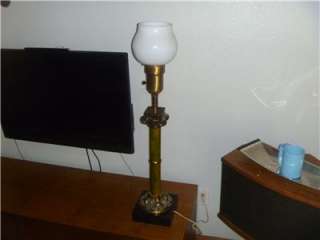 RARE HOLLYWOOD REGENCY/ART DECO STIFFEL LAMP BRASS ORNATE AND BAKELITE 