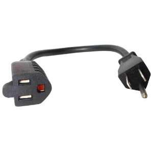  Startech Com 6 Inch Power Adapter Extender Cable Black 