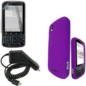 iNcido Brand Motorola Droid PRO XT610 Combo Solid Purple Silicone Skin 