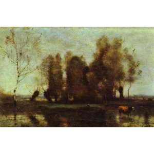 Hand Made Oil Reproduction   Jean Baptiste Corot   32 x 20 inches 