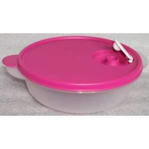  Tupperware Crystalwave Microwave Bowl 4 1/4 C Pink 